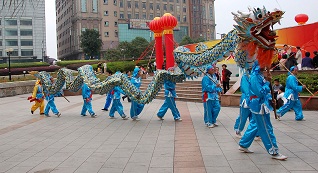 Lion Dance for Chinese New Year