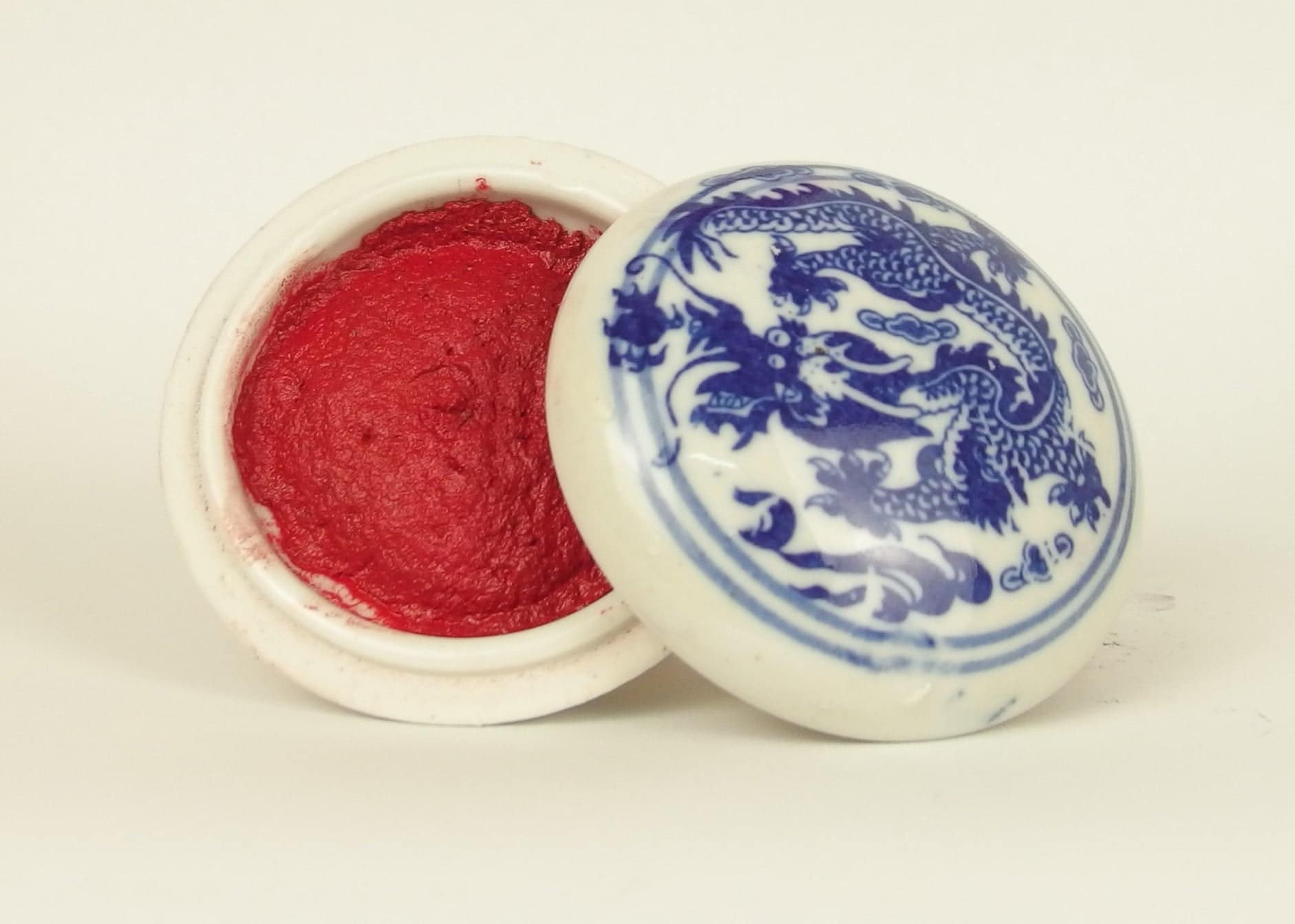 Red Calligraphy Ink 36g Round China Yinni Paste Stamp Art Crafts Supply Tools 